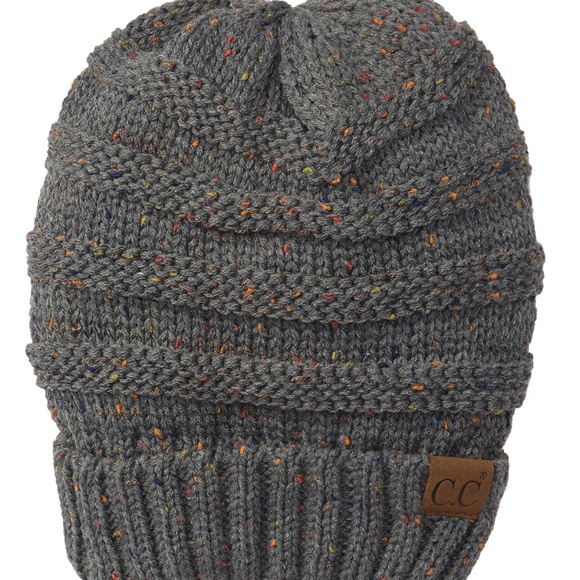 C.C Accessories - C.C Oversized Cable Knit Confetti Beanie Hat